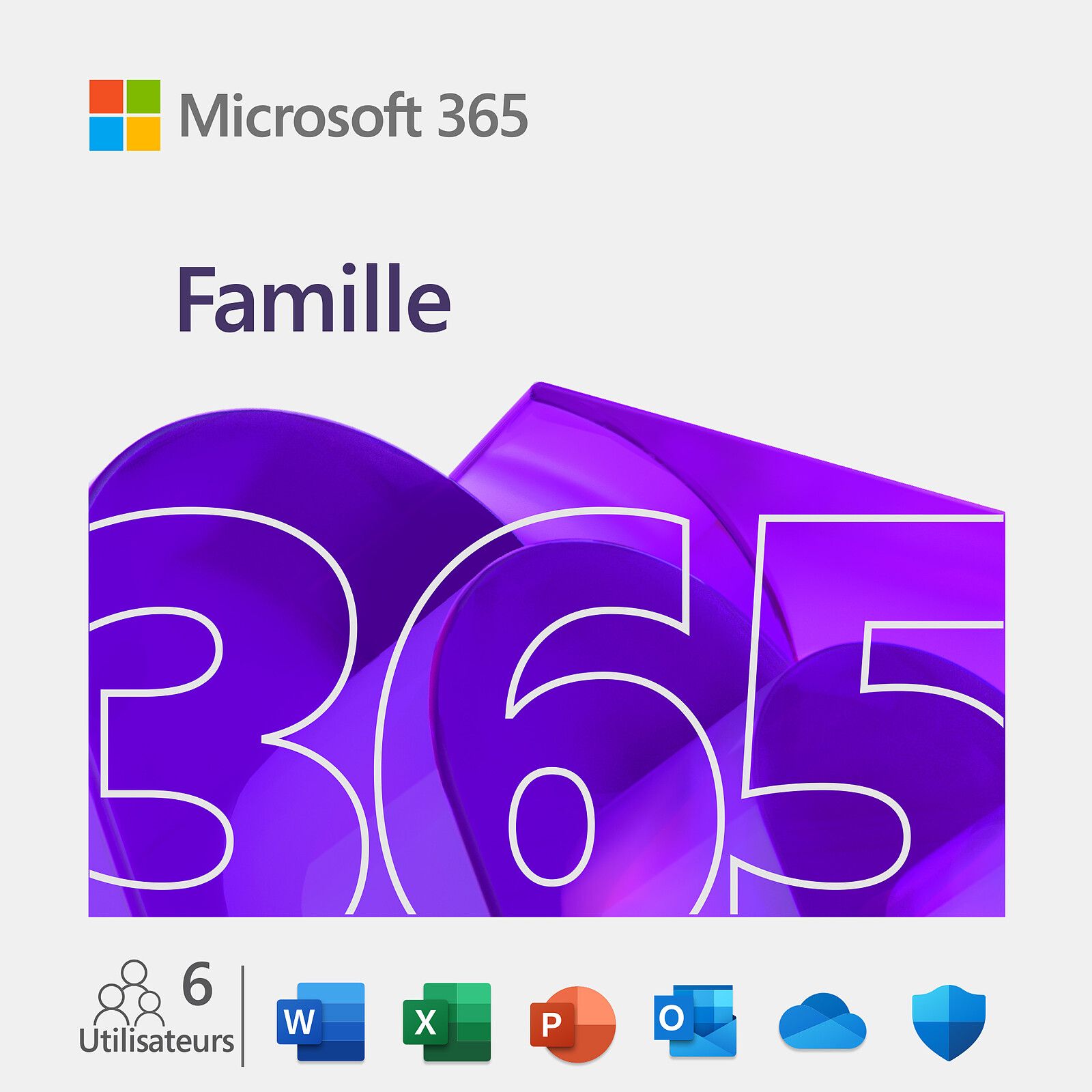 Microsoft 365 Family [FR] 1Y Subscr. Medialess FY25H2 Formerly Office 365 Home