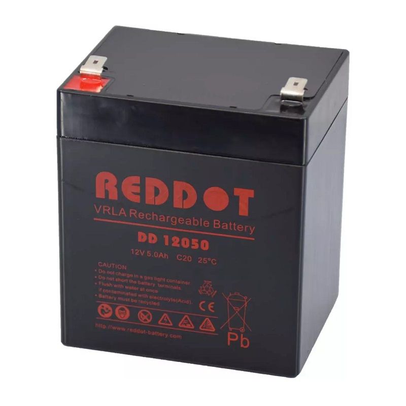 RedDot 12V 5Ah lead-acid battery F2
- dimensions: 90 x 70 x 101mm
Packaging: bulk 1 pc.