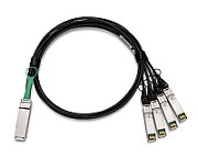 Dell Networking Cable 40GbE (QSFP+) to 4 x 10GbE SFP+ Passive Copper Breakout Cable 3 Meters Customer Install