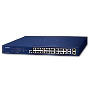 Planet PLANET FGSW-2624HPS switch-uri Gestionate L2/L4 Gigabit Ethernet (10/100/1000) Power over Ethernet (PoE) Suport 1U Albastru