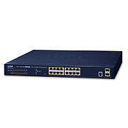 PLANET GS-4210-16P2S switch-uri Gestionate L2/L4 Gigabit Ethernet (10/100/1000) Power over Ethernet (PoE) Suport 1U Albastru