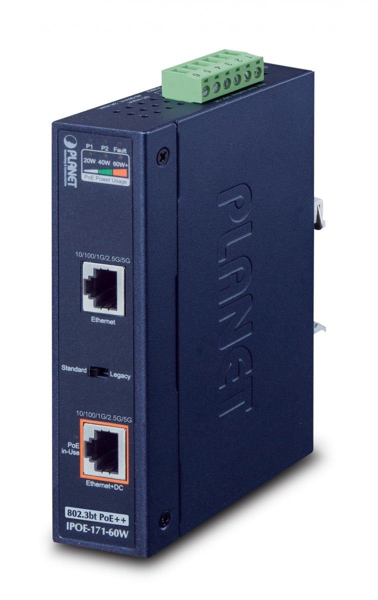 Planet PLANET IPOE-171-60W switch-uri Gigabit Ethernet (10/100/1000) Power over Ethernet (PoE) Suport Albastru