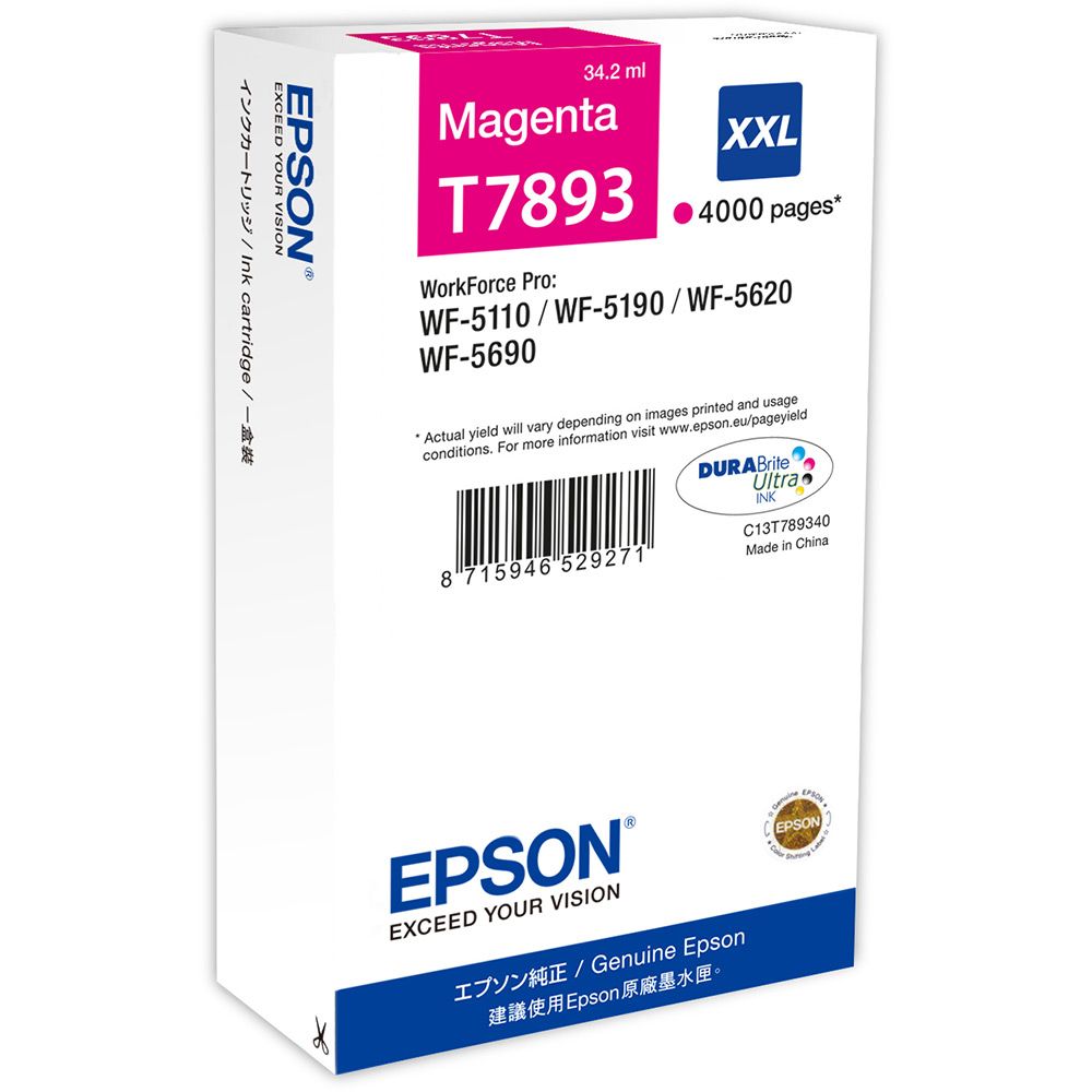 Cartus cerneala Epson C13T789340 ,Magenta ,34.2 ml ,Original (T7893) 