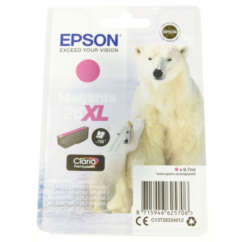 Cartus cerneala Epson C13T26334012 ,Magenta ,9.7 ml ,Original (26xl) 