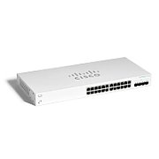 Cisco CBS220-24P-4G Gestionate L2 Gigabit Ethernet (10/100/1000) Power over Ethernet (PoE) Suport 1U Alb