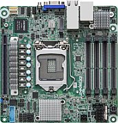 ASRock E3C256D4I-2T, 1xSKT LGA1200, Intel E-2300, C256, 4xDIMM, SATA, 1xM.2, 2x10GbE, IPMI