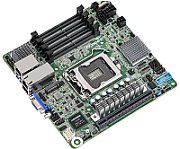 ASRock E3C256D4I-2T, 1xSKT LGA1200, Intel E-2300, C256, 4xDIMM, SATA, 1xM.2, 2x10GbE, IPMI