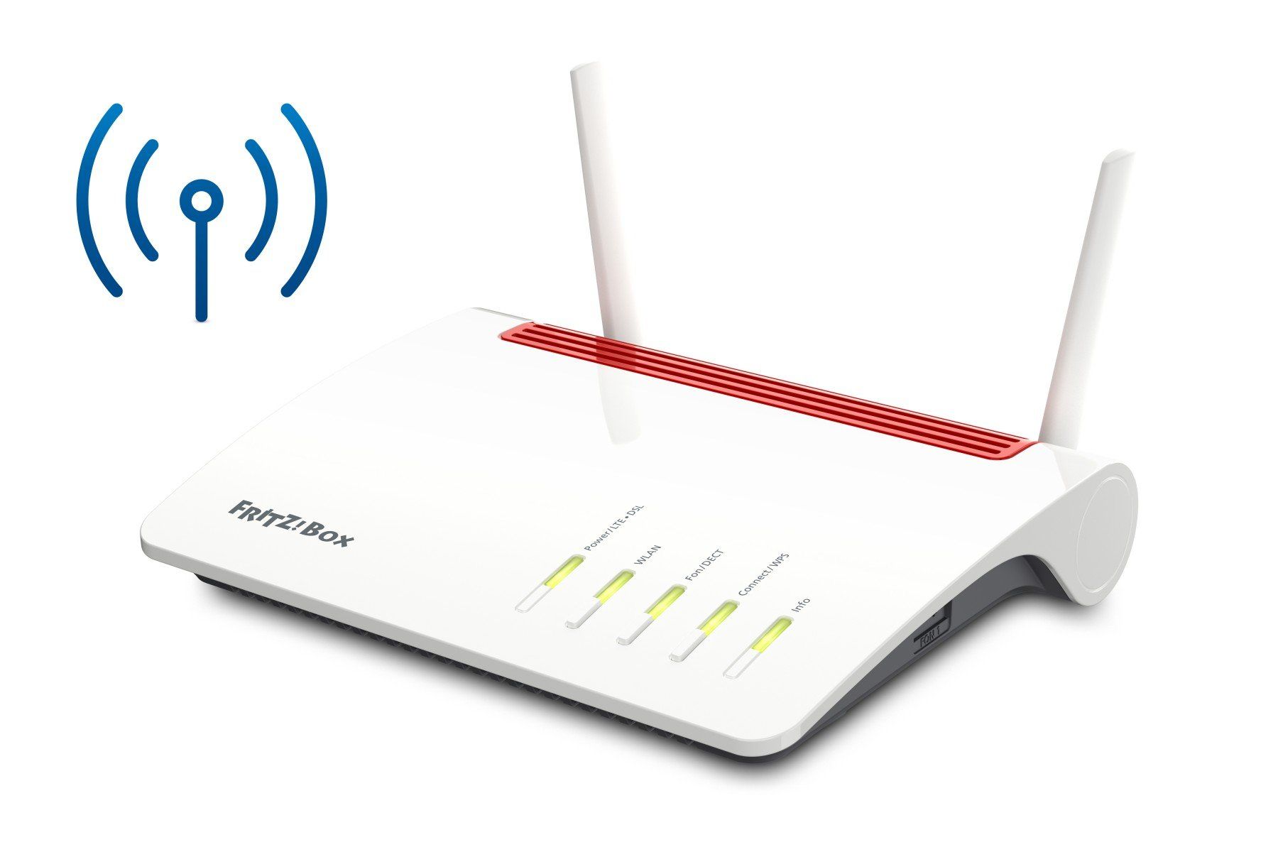 FRITZ!Box Box 6890 LTE router wireless Gigabit Ethernet Bandă dublă (2.4 GHz/ 5 GHz) 4G Roşu, Alb