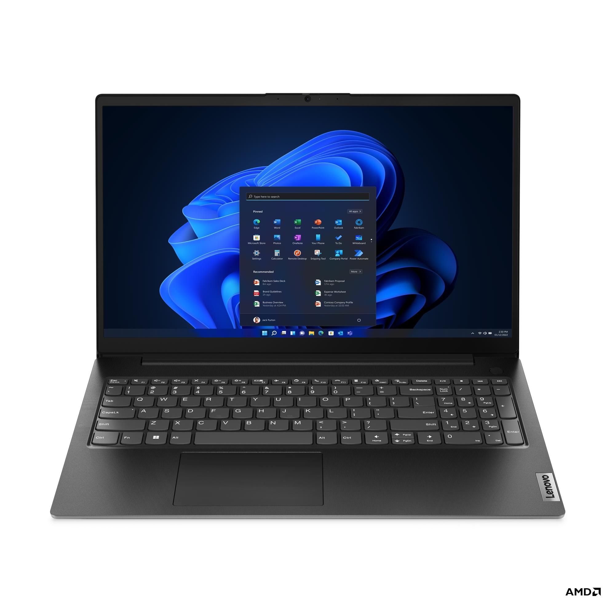 Laptop Lenovo V15 G4 AMN 82YU00UAMH, 15.6 inch 1920 x 1080, AMD Ryzen 5 7520U (4 C / 8 T, 2.8 GHz - 4.3 GHz, 2 MB + 4 MB cache), 8 GB LPDDR5, 256 GB SSD, AMD Radeon 610M, Windows 11 Pro, Negru