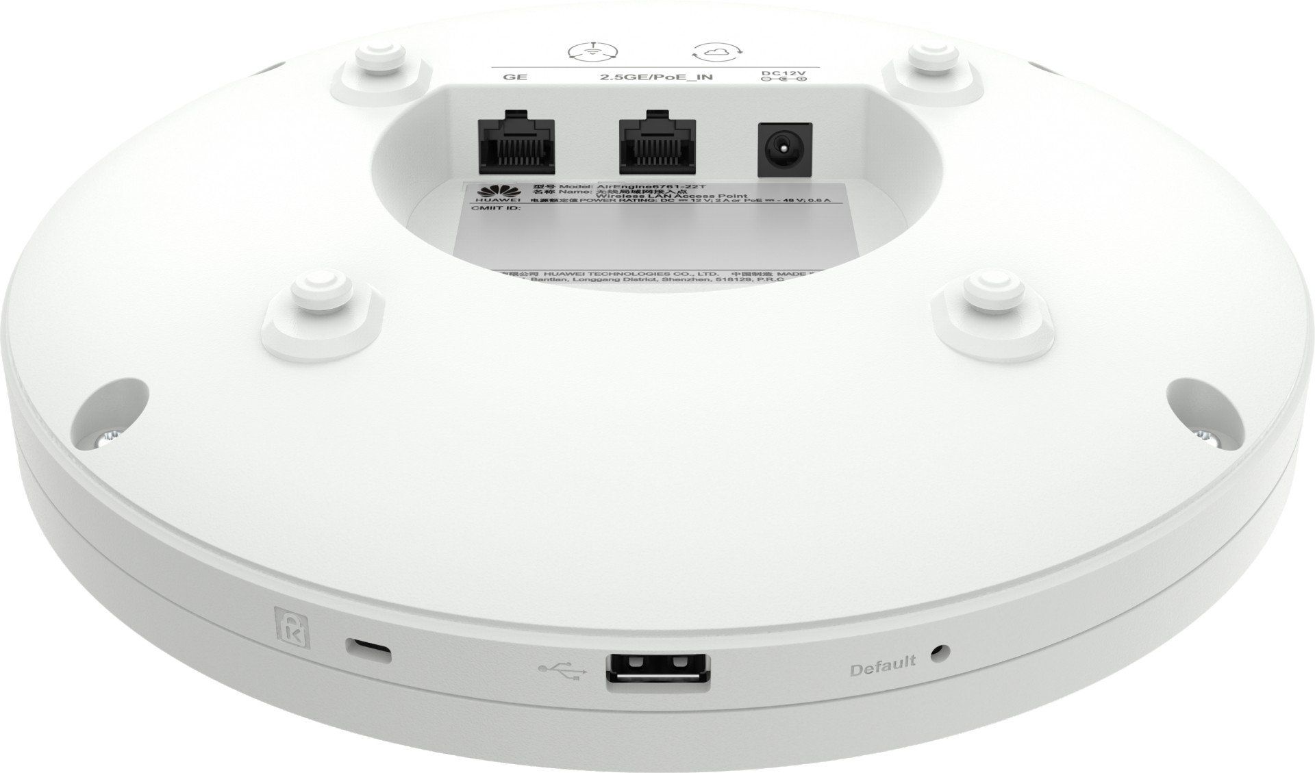 Huawei AP AirEngine6761-22T(11ax indoor,2+2+4 tri bands,smart antenna,USB,BLE) - 02354KPU