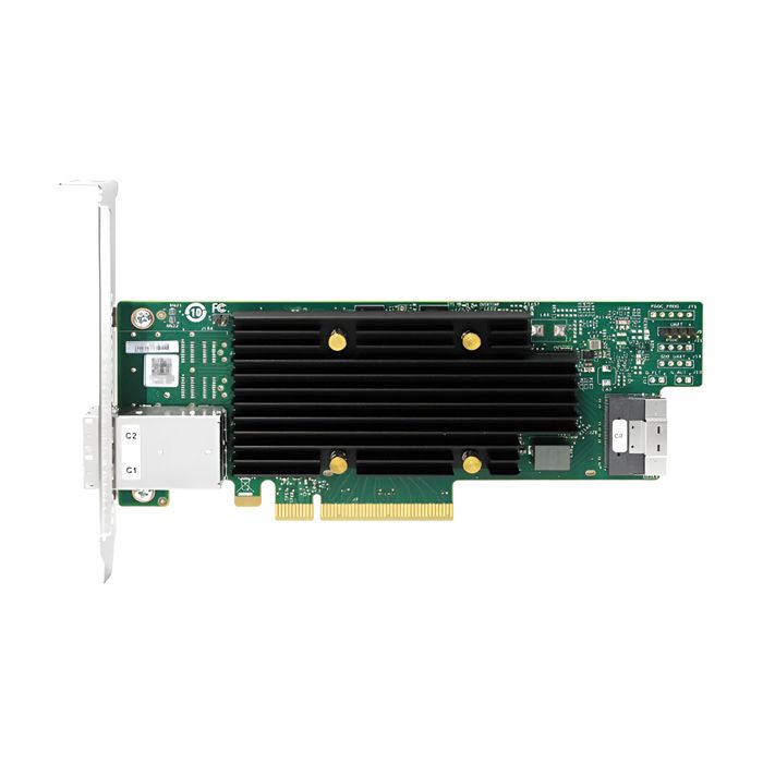 Broadcom 9600-8i8e, 8-Port Int., 8-Port Ext.,12Gb/s TriMode PCI x8 Gen 4.0, 8GB