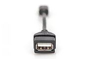 Digitus AK-300310-002-S cabluri USB USB 2.0 0,2 m Mini-USB B USB A Negru