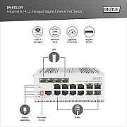 Digitus DN-651139 switch-uri Gestionate L2 Gigabit Ethernet (10/100/1000) Gri