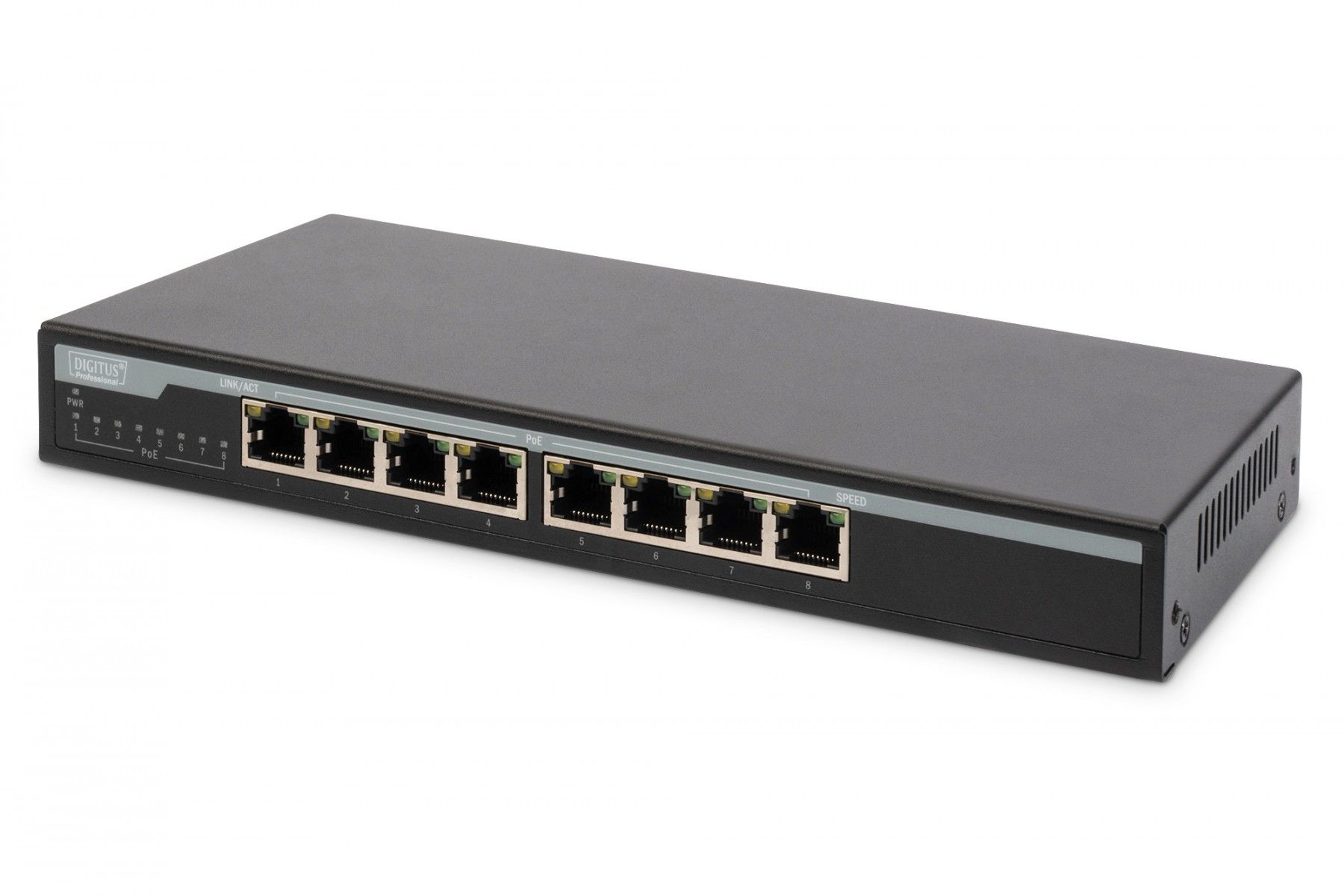 Digitus DN-95340 switch-uri Fara management Gigabit Ethernet (10/100/1000) Power over Ethernet (PoE) Suport Negru