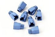 Kink Protection Sleeves, for RJ45 Modular plugs color blue, for cables up to 7.5mm diameter, 10 pieces