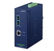 PLANET IP40 Industrial 2-Port convertoare media pentru rețea 10000 Mbit/s Albastru