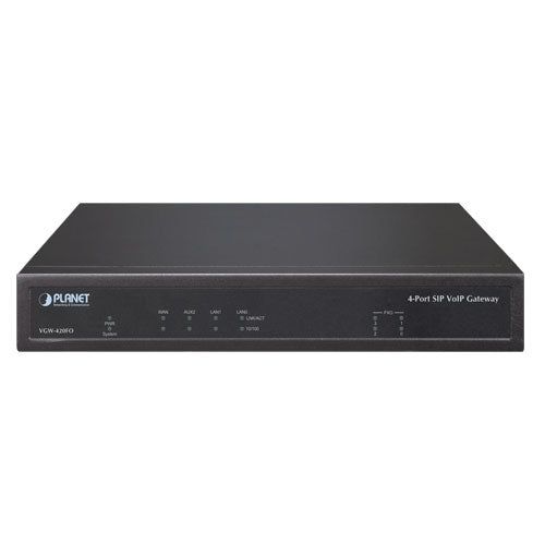 PLANET 4-Port SIP VoIP Gateway (4*FXO): IETF SIP 2.0, T.38 gateway-uri/controlere 10, 100 Mbit/s