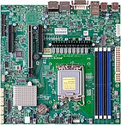 Supermicro MBD-X13SAZ-Q-B Motherboard for Intel Core 12th Gen, Q670E, with SATA, 2x2.5GbE, M.2 Slots - Bulk Packaging