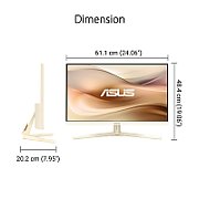 Asus ASUS VU249CFE-M monitoare LCD 60,5 cm (23.8 ) 1920 x 1080 Pixel Full HD De aur