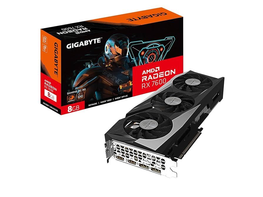 Gigabyte GAMING Radeon RX 7600 OC 8G AMD 8 Giga Bites GDDR6