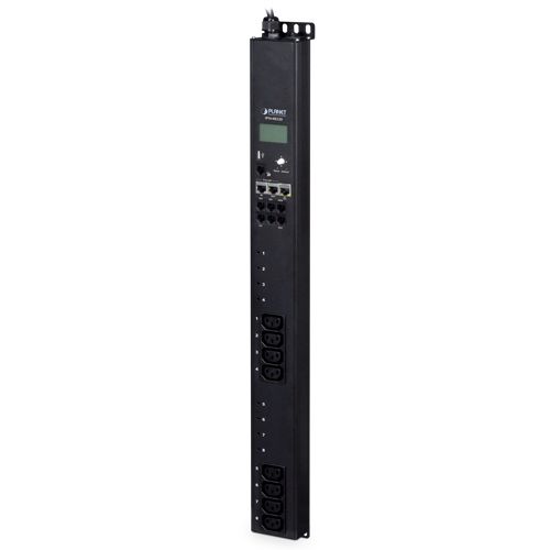 PLANET Vertical IP-based 8-port unități de distribuție a energiei electrice (PDU) 0U Negru