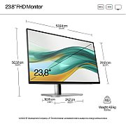 Monitor 23.8 inch HP Series 5 Pro 524PF 1920 x 1080, 100 Hz