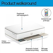 Imprimanta multifunctionala inkjet color HP ENVY 6120E, A4, duplex, ADF, USB 2.0, Wi-Fi, 20 ppm negru, 17 ppm color