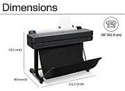 HP DesignJet T630 36  2400 x 1200 DPI A0 Wi-Fi USB LAN