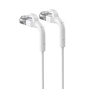 Extralink Cat.6A U/FTP 5m 1Gbps Alb | Patchcord LAN | Cablu de cupru, cablu Ethernet, capete îndoite