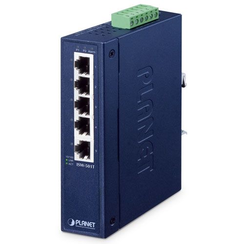 PLANET ISW-501T switch-uri Fara management L2 Fast Ethernet (10/100) Albastru