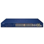 PLANET GS-4210-24P4C switch-uri Gestionate L2/L4 Gigabit Ethernet (10/100/1000) Power over Ethernet (PoE) Suport 1U Albastru