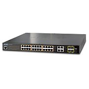 PLANET GS-4210-24P4C switch-uri Gestionate L2/L4 Gigabit Ethernet (10/100/1000) Power over Ethernet (PoE) Suport 1U Albastru