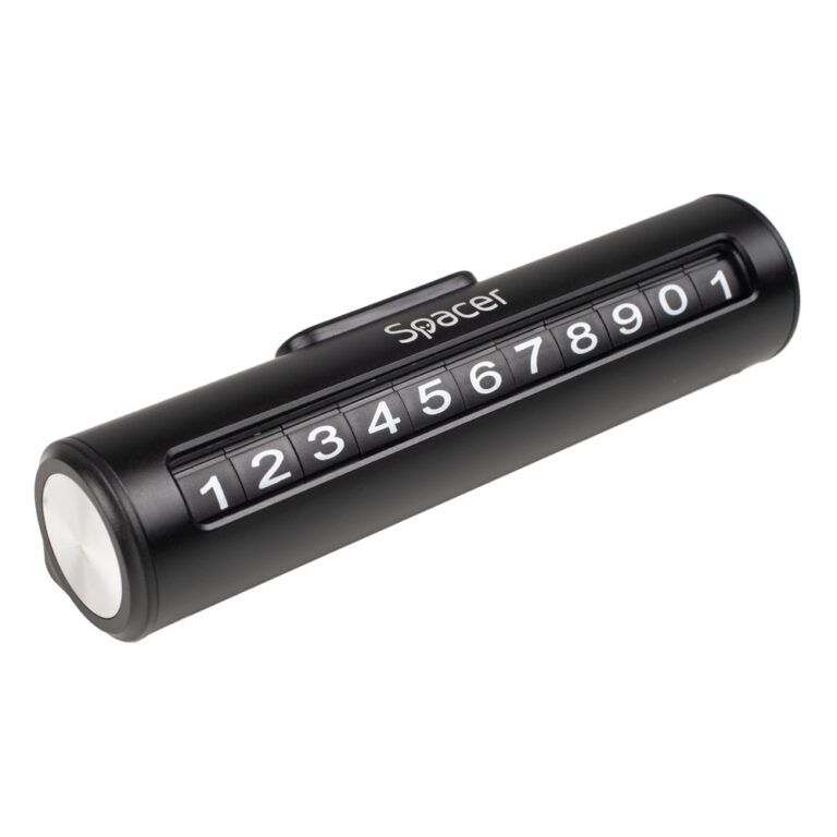 SUPORT numar de telefon parbriz Spacer, Functie ascundere numar, Negru,  SPAA-PHNR-01 