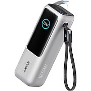 Power Bank Anker 25000 mAh. Porturi iesire USB A: 1, Numar porturi USB tip C: 1. Putere totala iesire: 165 W,  5 A,  argintiu  A1695H41  (timbru verde 0.98 lei) - 0194644286217