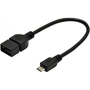 Digitus AK-300309-002-S cabluri USB USB 2.0 0,2 m USB A Negru