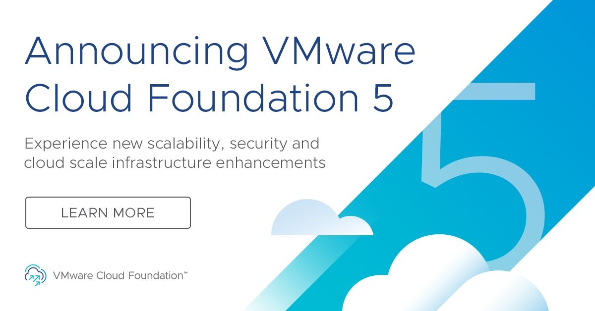 VMware Cloud Foundation 5 / 4 years subscription - Per Core with a minimum of 16 Cores per CPU required.