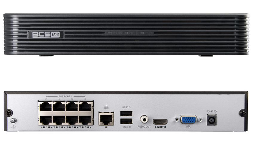 BCS BCS-B-NVR0801-8P(2.0) Recorder IP cu 8 canale, cu PoE și ieșire 4K