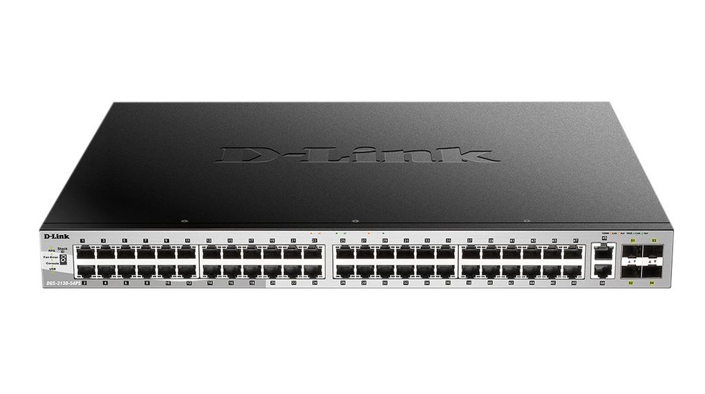D-Link DGS-3130-54PS/E switch-uri Gestionate L3 Gigabit Ethernet (10/100/1000) Power over Ethernet (PoE) Suport Gri