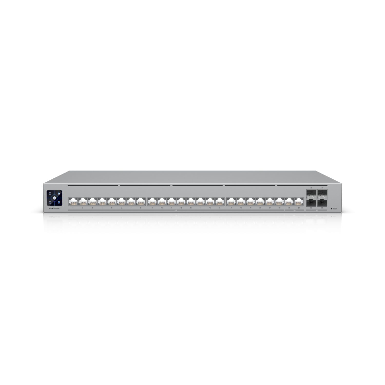 Ubiquiti Layer 3 Etherlighting USW-PRO-HD-24-POE-EU (22) 2.5 GbE, (2) 10 GbE PoE++ ports, (4) 10G SFP+ ports, DC power backup ready
