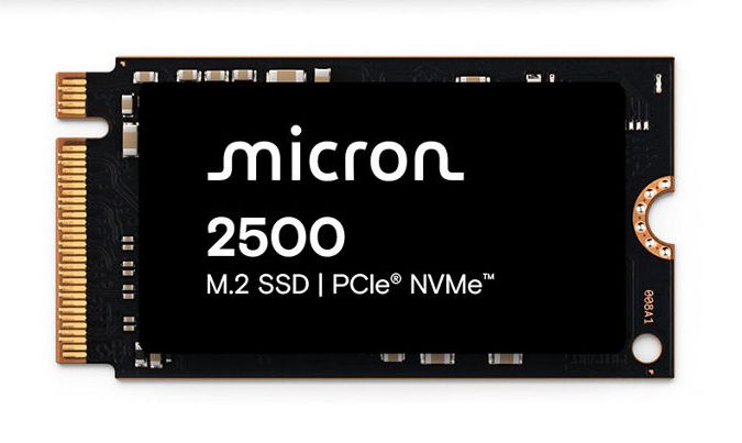 Micron SSD 512GB Micron 2500 NVMe PCIe Gen4 x4 M.2 2242