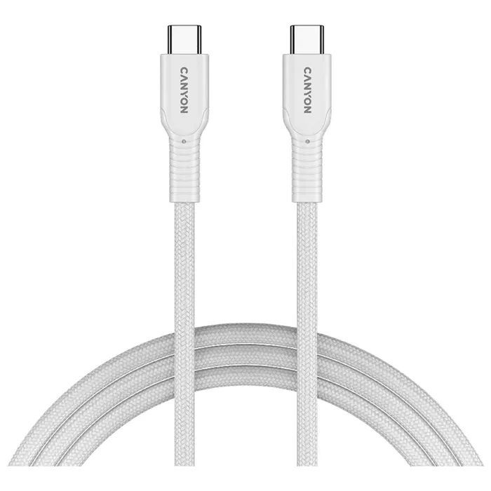 CANYON cable OnWire 60CL C-C 60W COLOR Braided 1m White