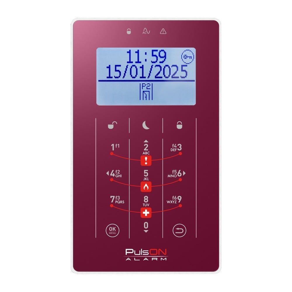 BCS PULSON FRONT LCD/S BUR Fațadă burgundă pentru tastatura LCD/S