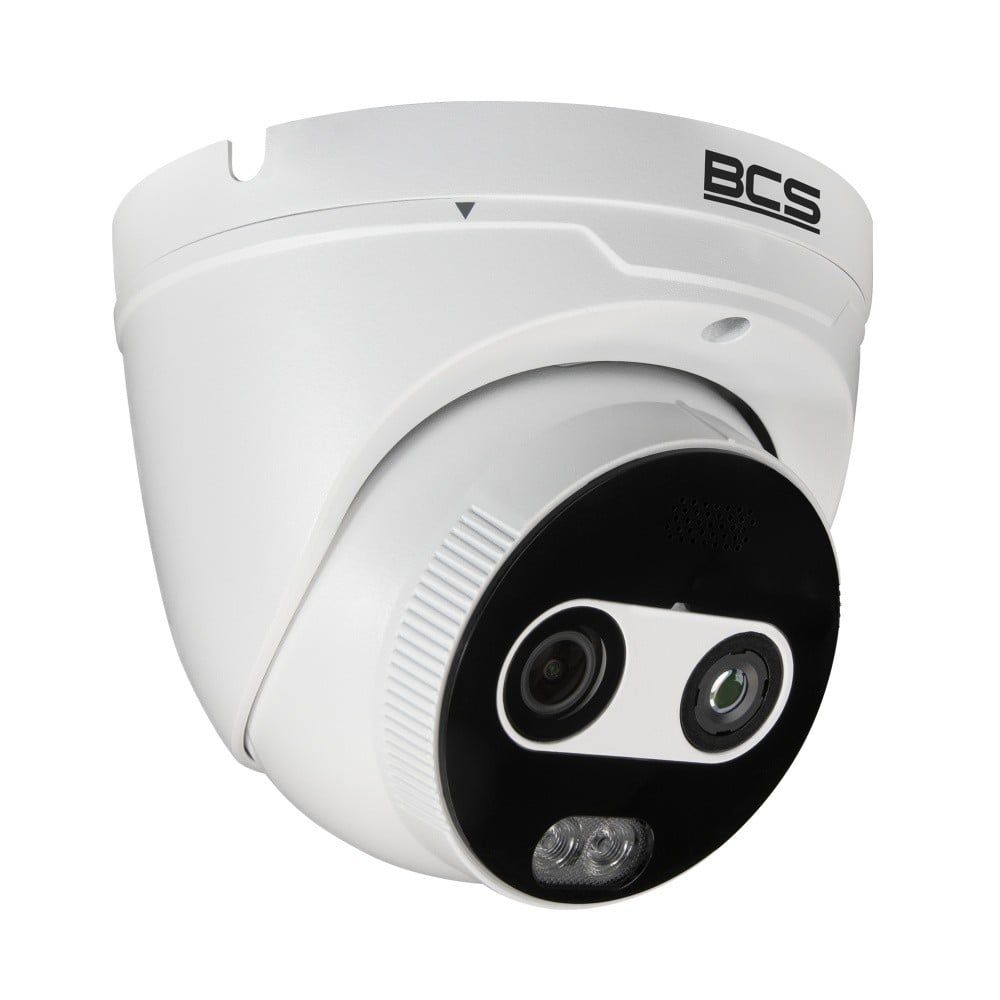 Cameră Dome IP Termică BCS BCS-P-EIP242FSR3-THT-AI1(0202) cu Detecție a Incendiilor și Alarmă