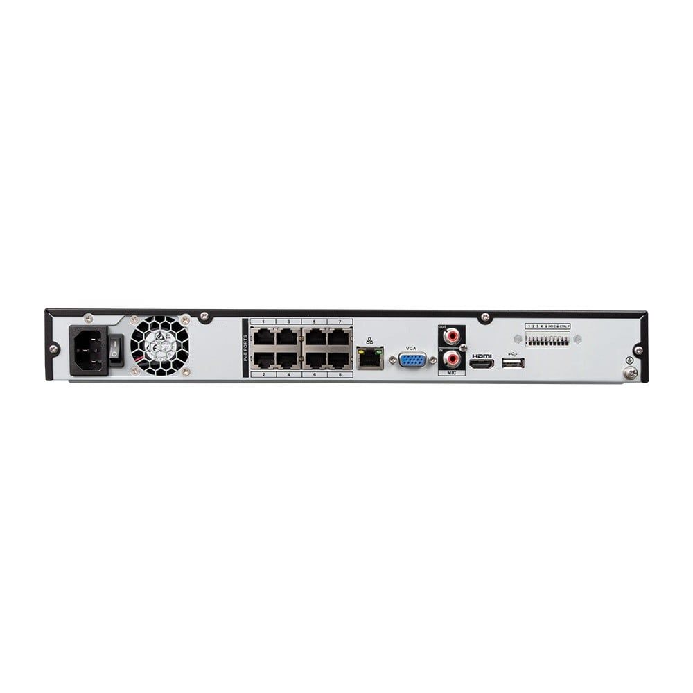 BCS BCS-L-NVR0802-A-4KE-8P(2) Recorder IP 8 canale cu PoE și suport pentru camere de 16MP