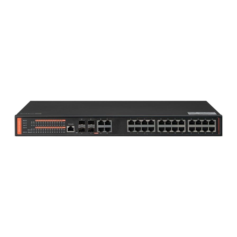 BCS BCS-SP24G04G-4SFP-M Switch PoE Gestionat 24 Porturi 1Gbps cu Putere de 400W