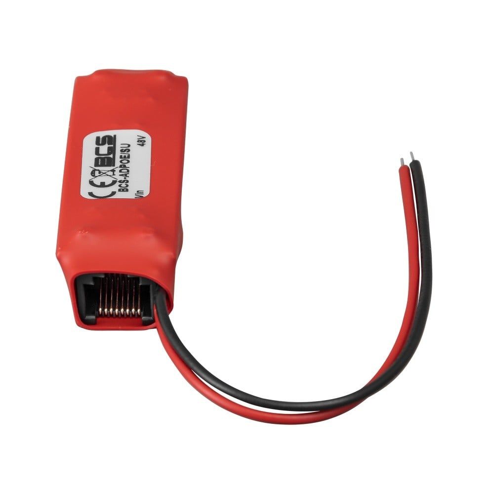 Adapter PoE BCS BCS-ADPOE/SU cu convertor 10-30VDC, 15W, LAN 10/100Mbps
