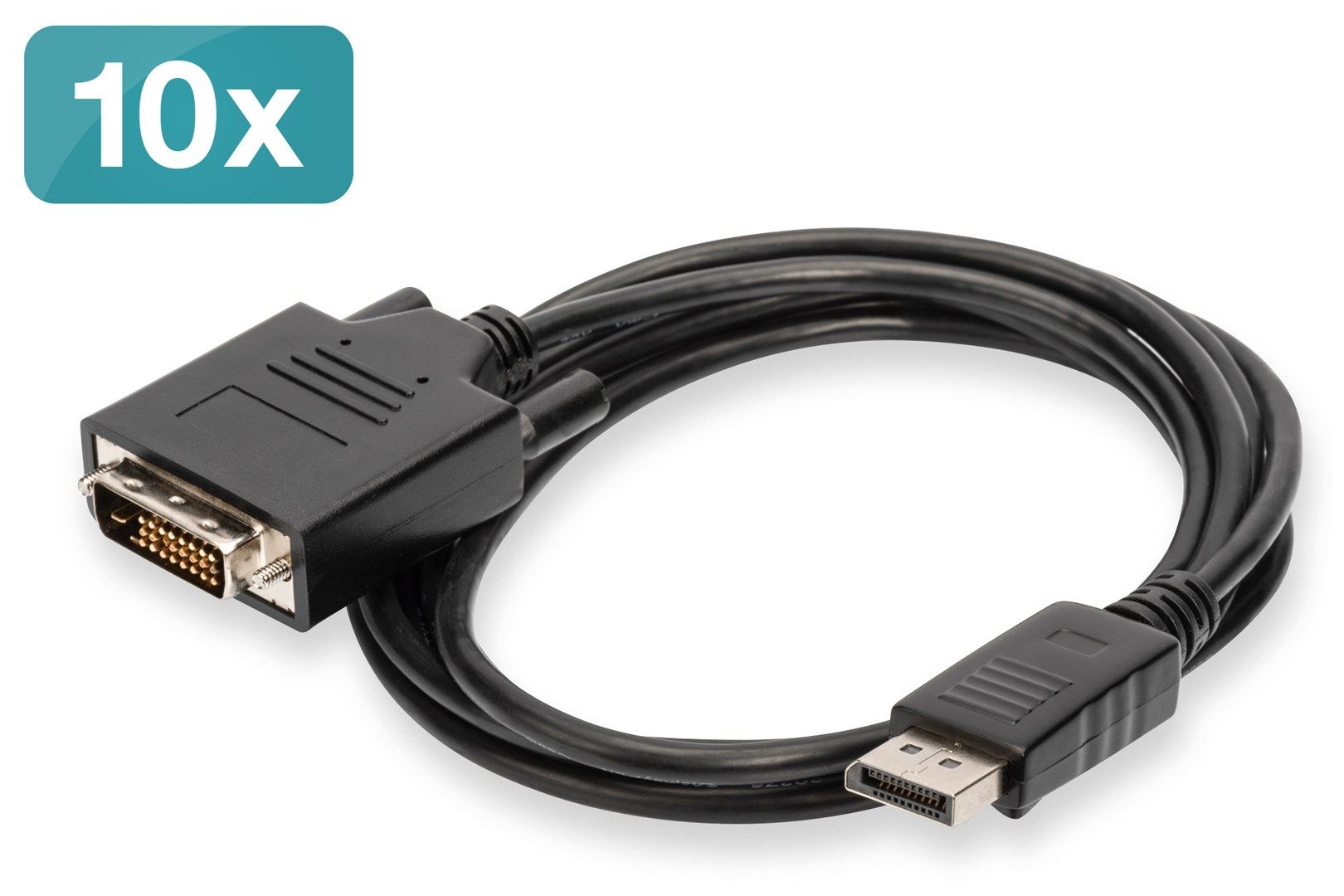 Digitus AK-990900-020-S adaptor pentru cabluri video 2 m DisplayPort DVI-D Negru