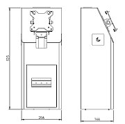 Ergonomic Solutions SpacePole Mini Kiosk Wall Mounted
