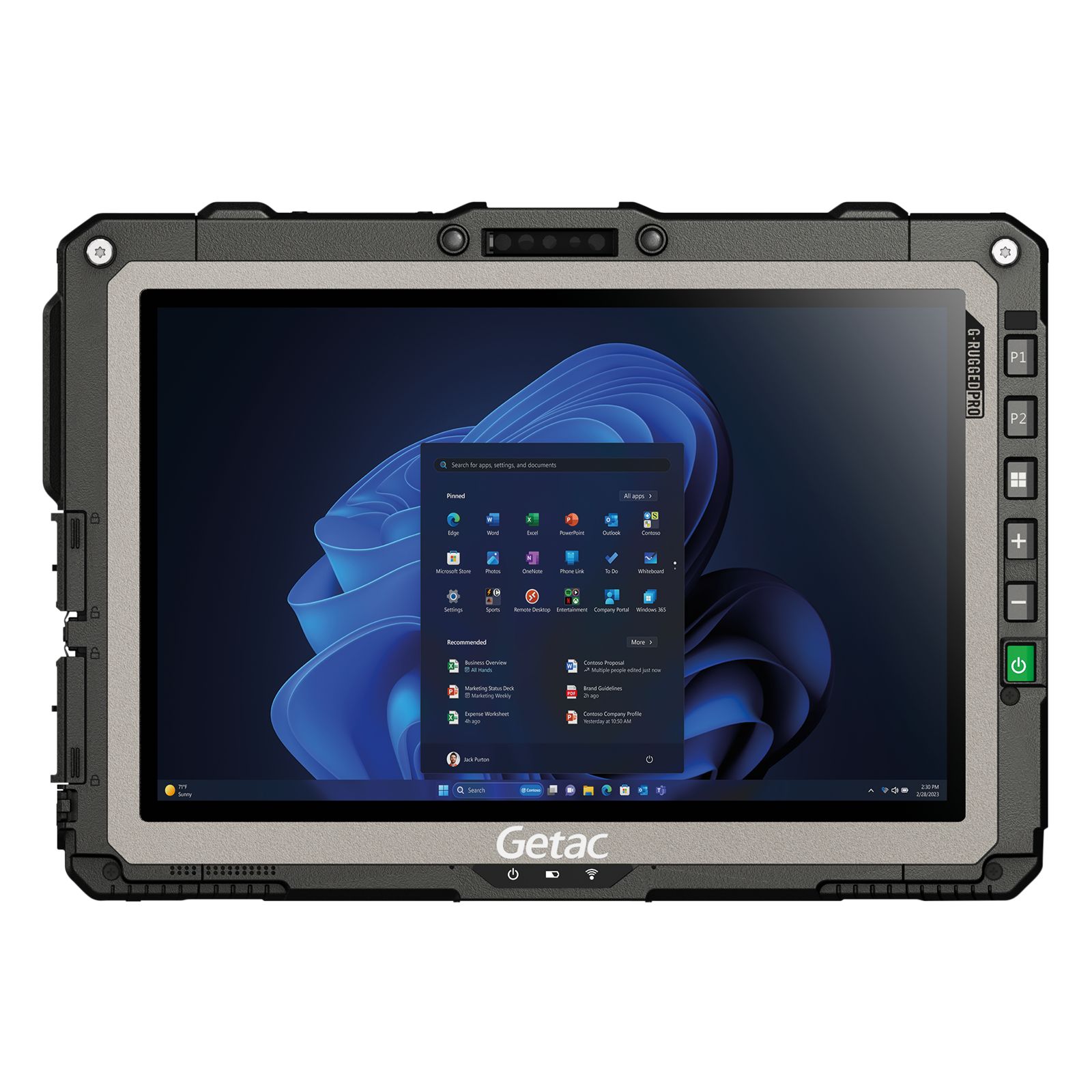 Laptop Getac UX10 G3 USCE54VIXDSX, 10.1 inch 1920 x 1200 Touchscreen, Intel 1235U (10 C / 12 T, 4.4 GHz, 12 MB cache, 28 W), 8 GB DDR4, 256 GB SSD, Intel Graphics, Windows 11 Pro