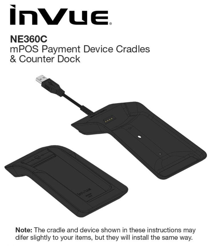 InVue Payment Device Cradle Counter/Wall Dock